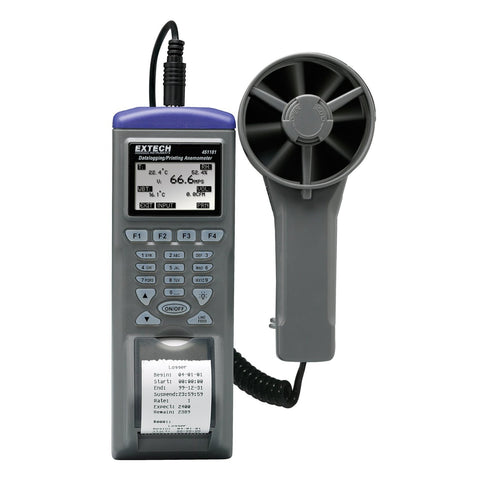Extech 451181 Datalogging/Printing Anemometer+Psychrometer