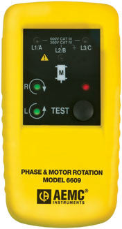 AEMC 6609 Phase & Motor Rotation Meter