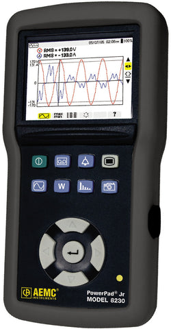 AEMC 8230 Single Phase Power Quality Analyzer with AmpFlex 193-24-BK CT (6500A)