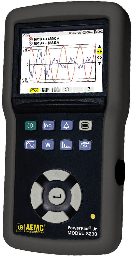 AEMC 8230 Single Phase Power Quality Analyzer PowerPad Jr.