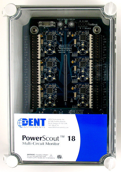 Dent PS18-D PowerScout18 Multi-Circuit Three Phase Power Metering Transducer