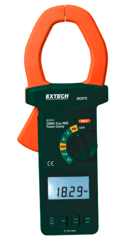 Extech 382075 2000A True RMS AC/DC 3-Phase Clamp-on Power Analyzer