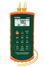 Extech 421509 7 Thermocouple Dual Input Datalogger with Alarm