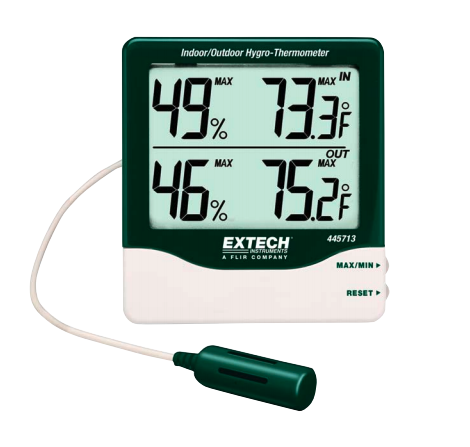 Extech 445713 Big Digit Indoor/Outdoor Hygro-Thermometer