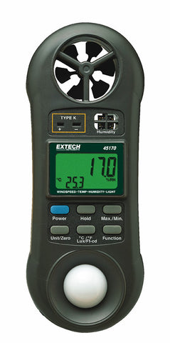 Extech 45170 Hygro-Thermo-Anemometer-Light Meter