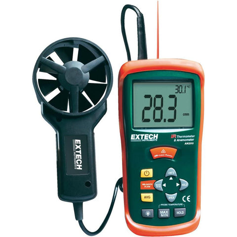 Extech AN200 CFM/CMM Mini Thermo-Anemometer with built-in InfaRed Thermometer