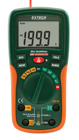 Extech EX210 8 Function Mini Digital MultiMeter with IR Thermometer