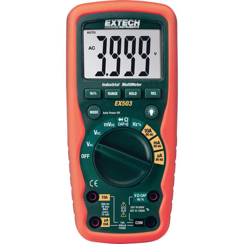 Extech EX503 10 Function Heavy Duty Industrial MultiMeter