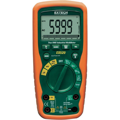 Extech EX520 11 Function Heavy Duty True RMS Industrial MultiMeter