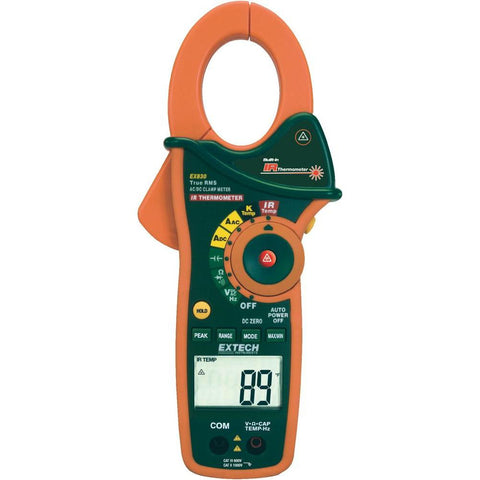 Extech EX830 1000A True RMS AC/DC Clamp Meter with IR Thermometer