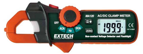 Extech MA120 AC/DC Mini Clamp Meter+Voltage Detector