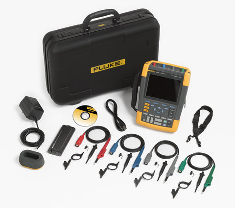 Fluke 190-062/AM/S ScopeMeter Series II 60Mhz 2 Channel Oscilloscope with Case &amp; Software