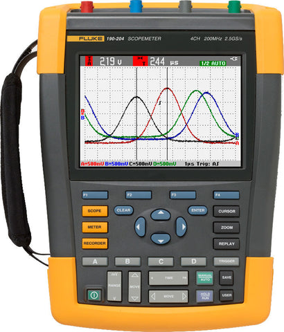 Fluke 190-204/AM/S ScopeMeter Series II 200MHz 4 Channel Oscilloscope