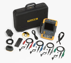 Fluke 190-204/AM/S ScopeMeter Series II 200MHz 4 Channel Oscilloscope with Case &amp; Software