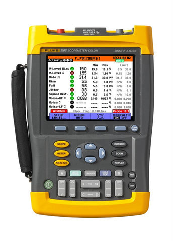 Fluke 225C ScopeMeter with Bus Health Test and Software